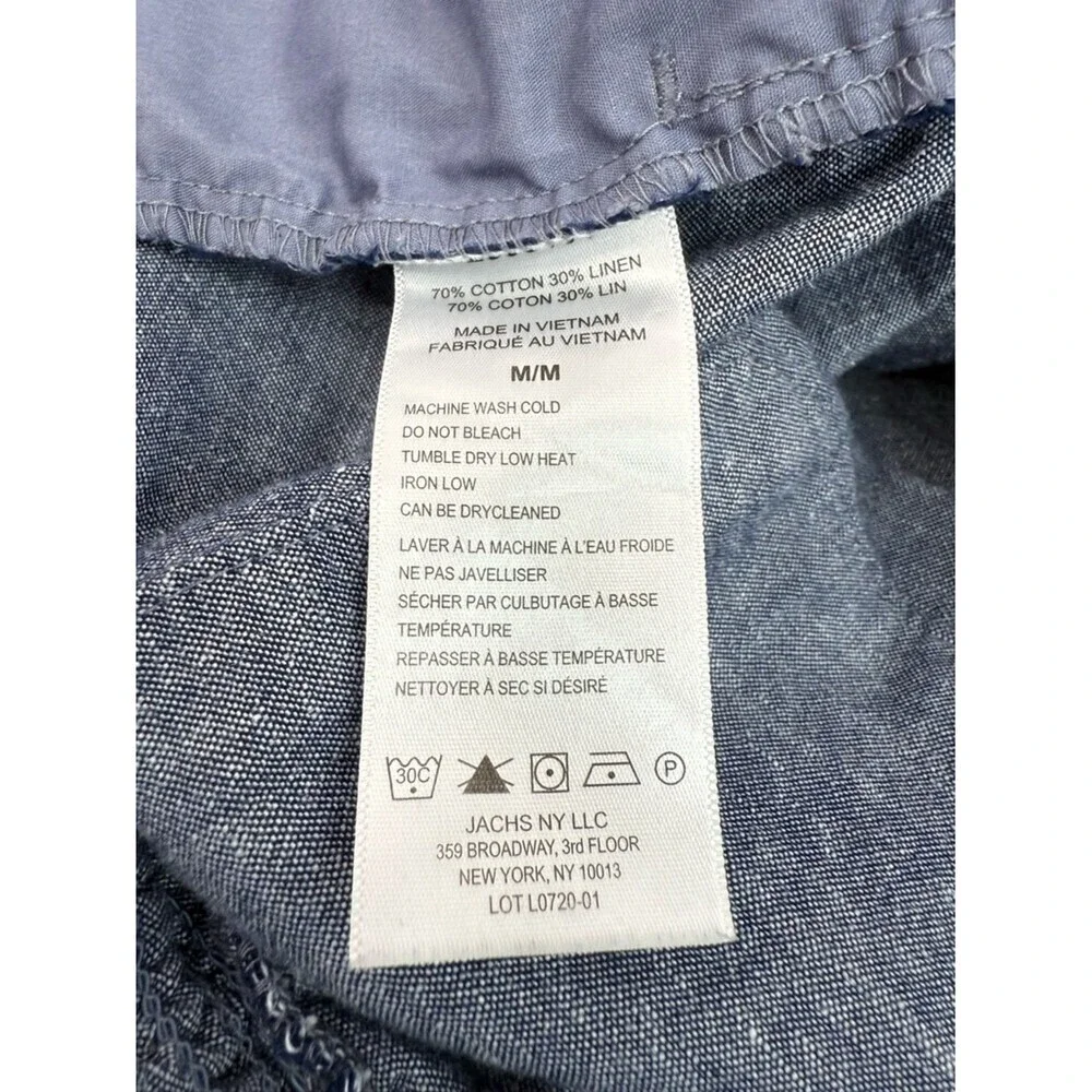 JACHS Girlfriend shorts blue navy Chambray Drawstring Shorts in Heather Navy